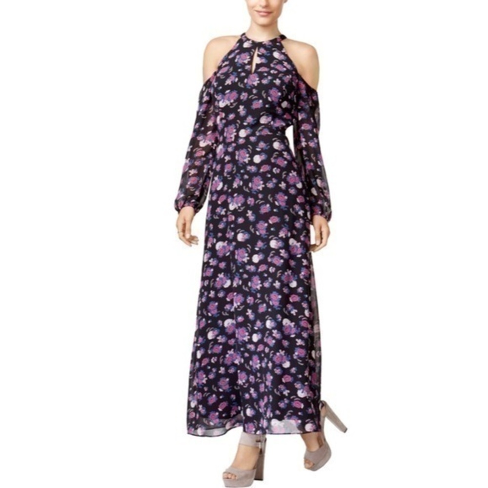 BAR III WOMENS COLD-SHOULDER MAXI DRESS